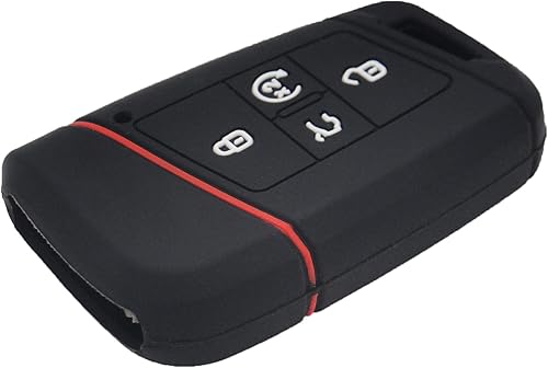 Miniatura 4 de Paquete de 2 fundas protectoras de silicona suave para llavero remoto para VW Volkswagen Tiguan Atlas Jetta Passat Golf Alltrack KR5FS14-US