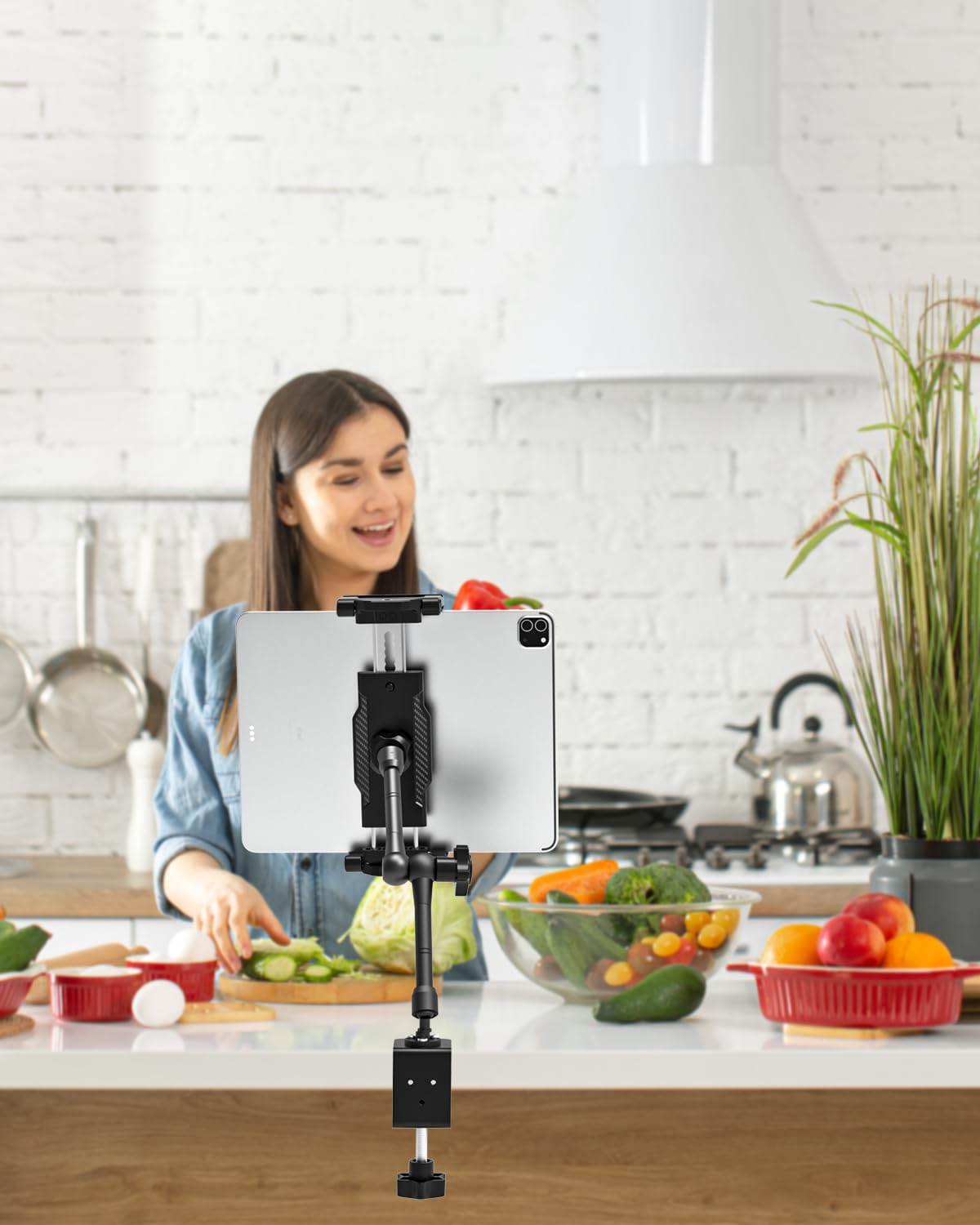 Tisch Tablet Ständer [Maximal Anwendbar 15,6"], iPad Ständer Halterung Aluminium Verstellbare, für 6-15,6 Tragbarer Bildschirm, Zoll Handy & Tablet, iPad Pro/Air/Mini, Galaxy, iPhone