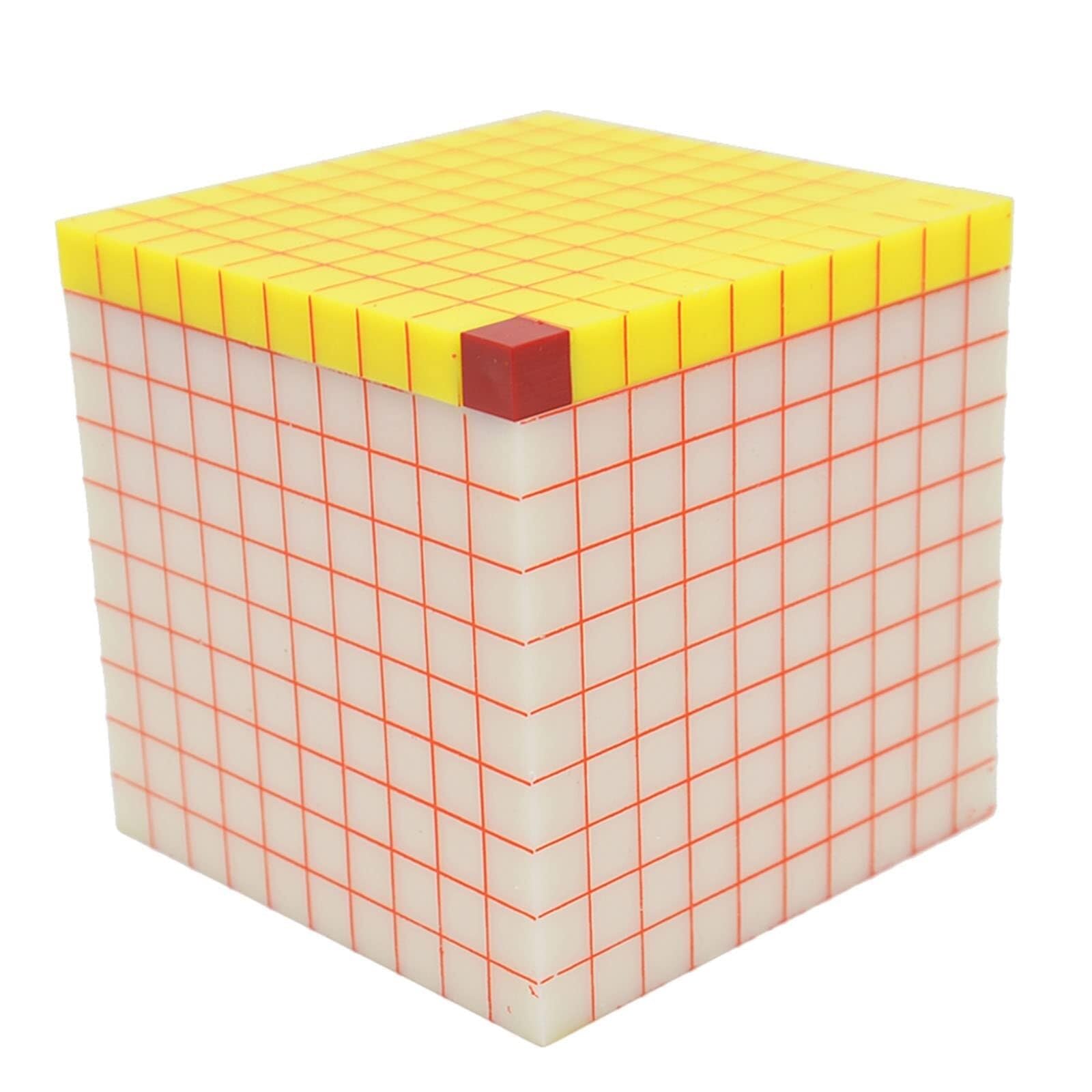 VERIMP Volume Unit Demonstrator Cube Model 10 * 10cm Mathematics Teaching Aids Teaching Instrument Volume Unit Demonstrator, Elementary School Science and Mathematics Experiment Device