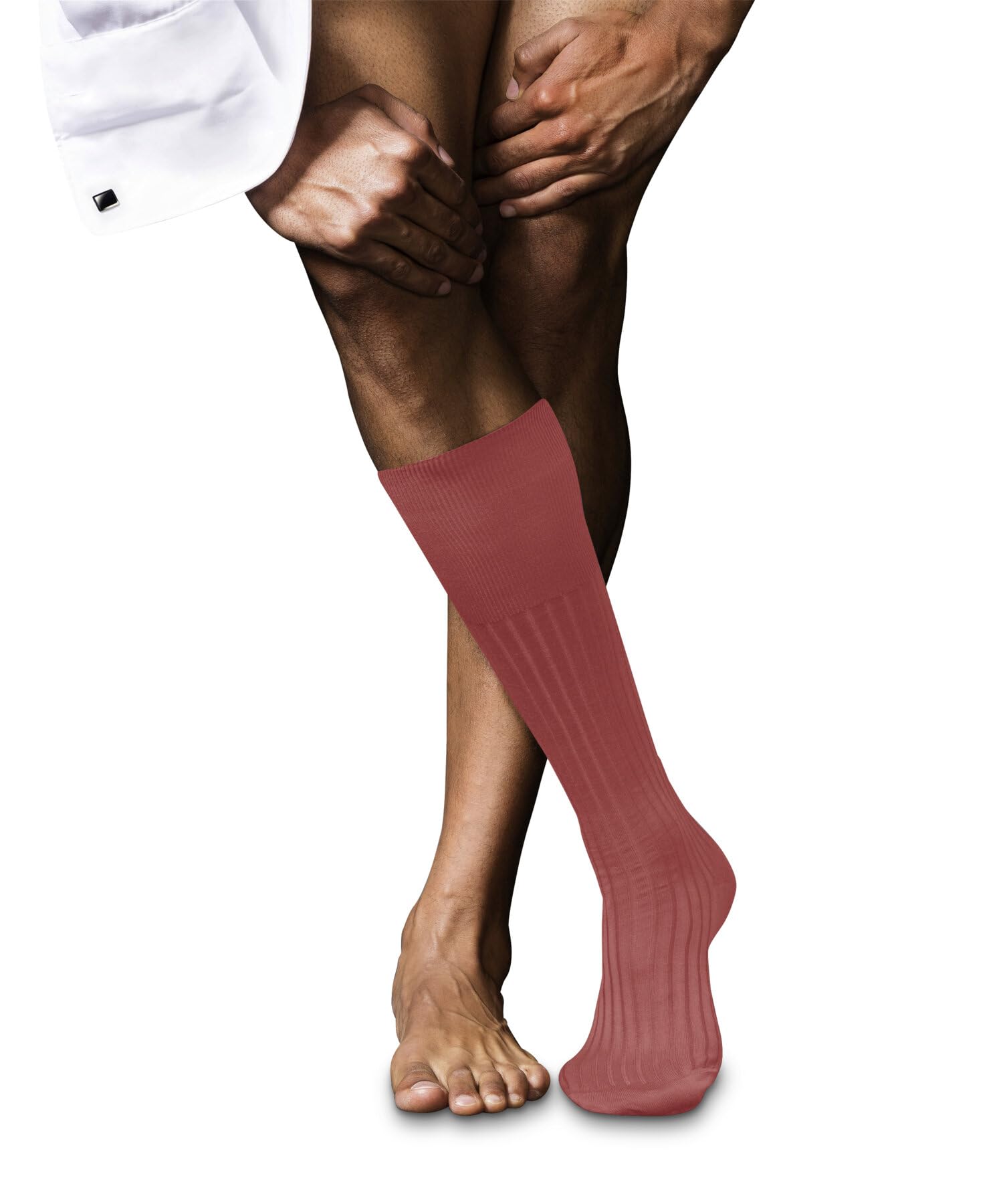 FALKE Herren Kniestrümpfe No. 13 M KH Baumwolle lang einfarbig 1 Paar, Rot (Lobster 8862), 43-44