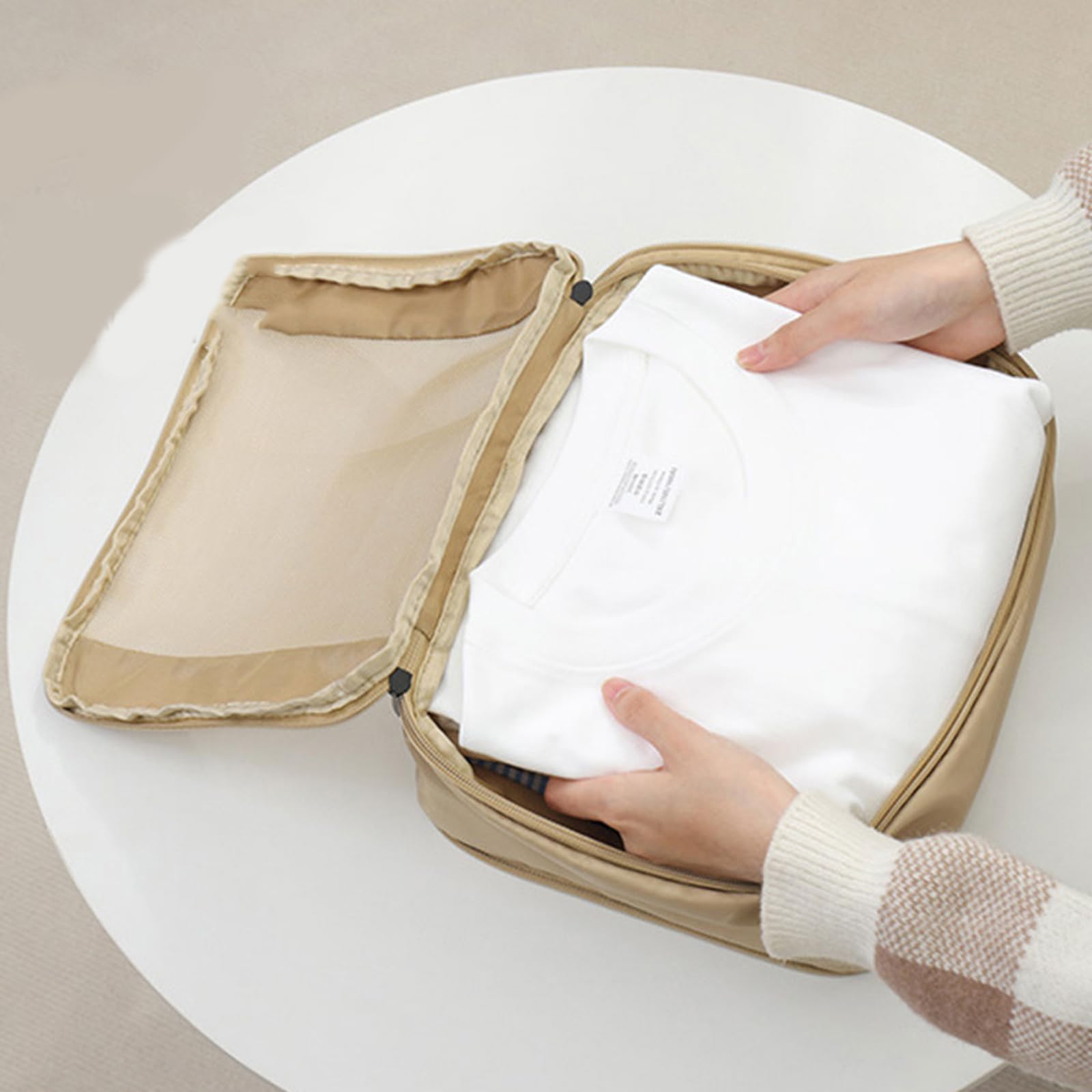 6 buste impermeabili a compressione per bagagli per l ' organizzazione della valigia e organizzatori viaggio traspiranti salvaspazio