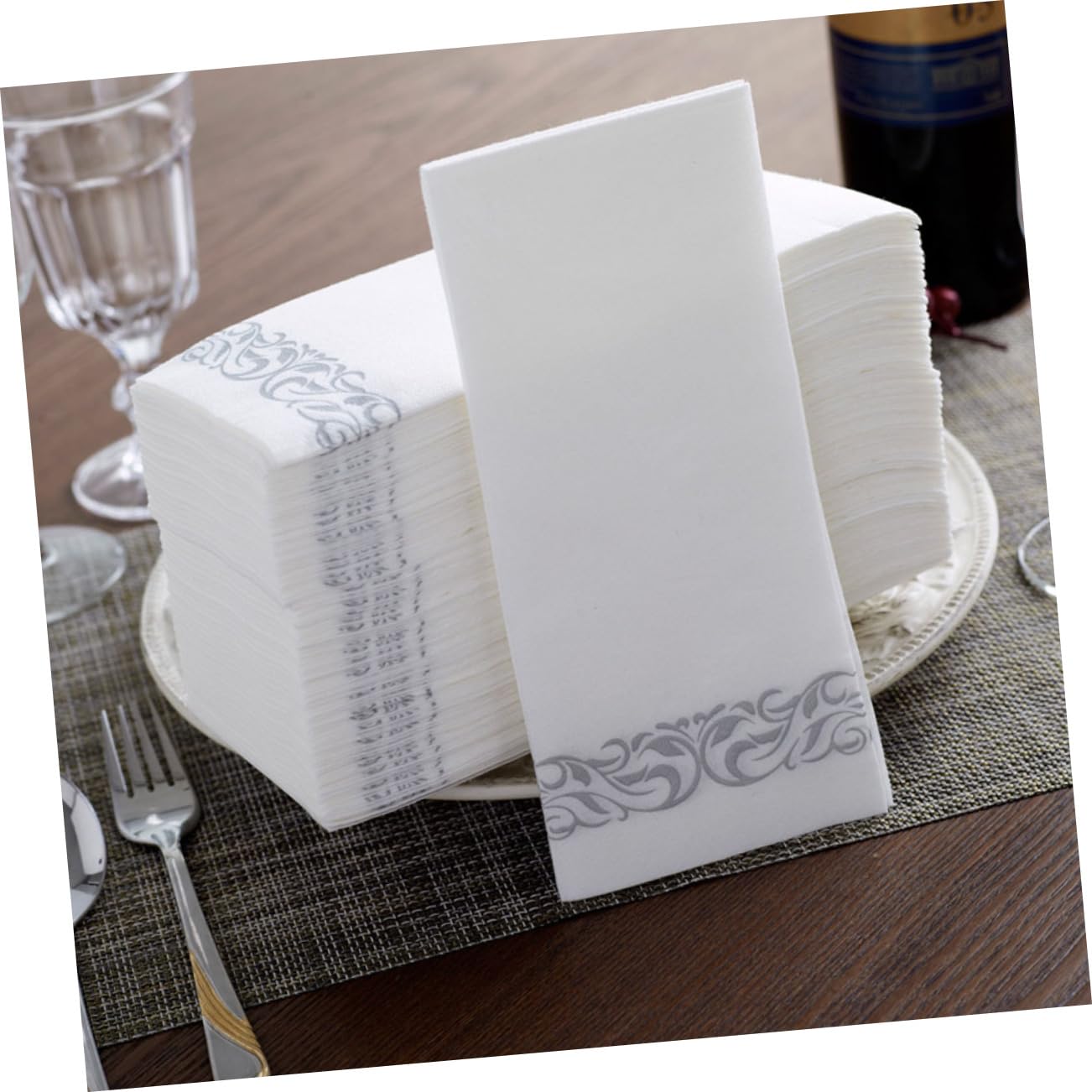 Didiseaon 50 Piezas Servilleta De Papel Decoración De La Mesa Del Hogar Decoración De La Mesa De Comedor Toallas De Papel Lavables Servilletas De Cóctel Servilletas De Cóctel Suministros De