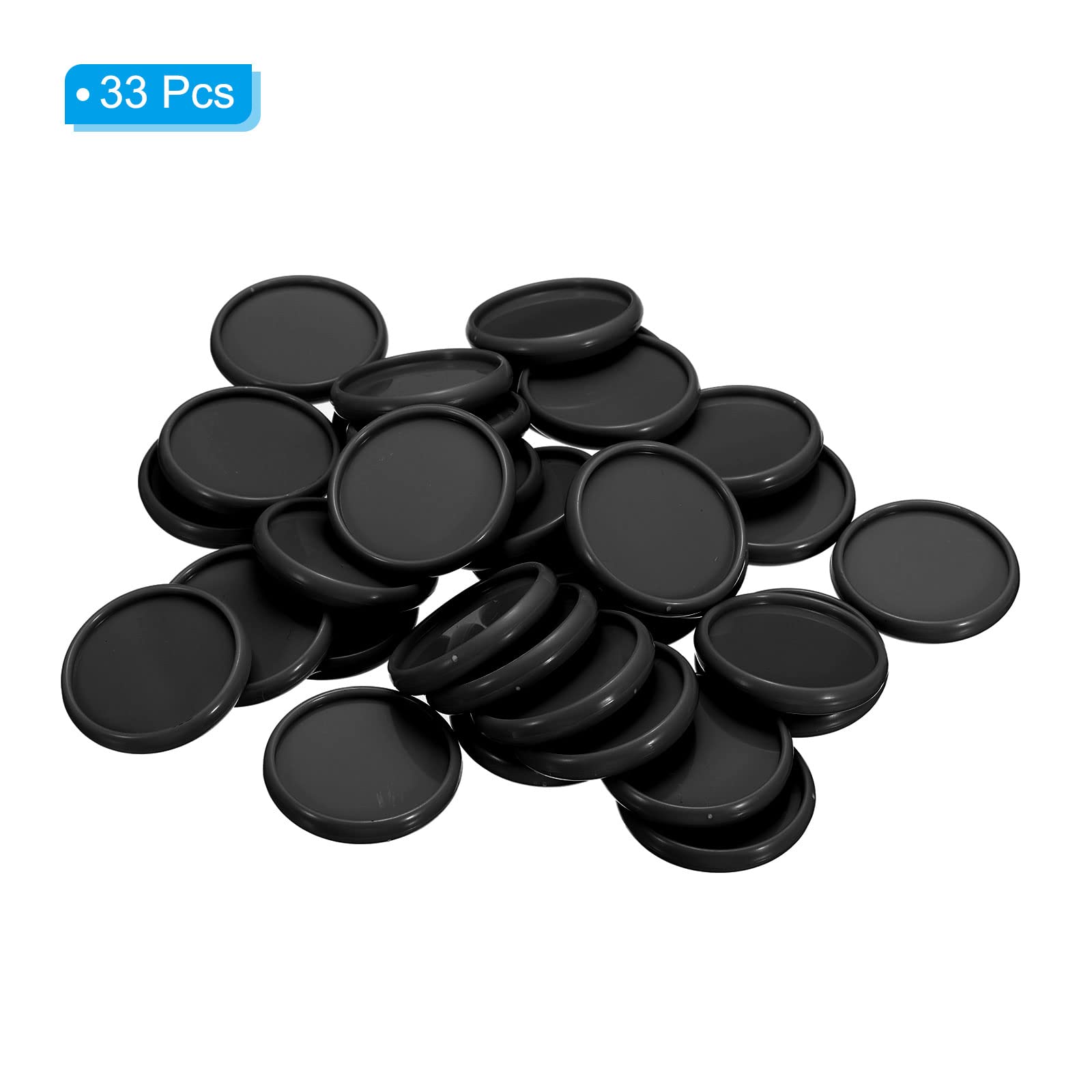 PATIKIL 35mm Plastic Book Binding Discs, 33 Pack Discbound Expansion Discs Round Binder Rings for DIY Notebook Planner Black - Image 3