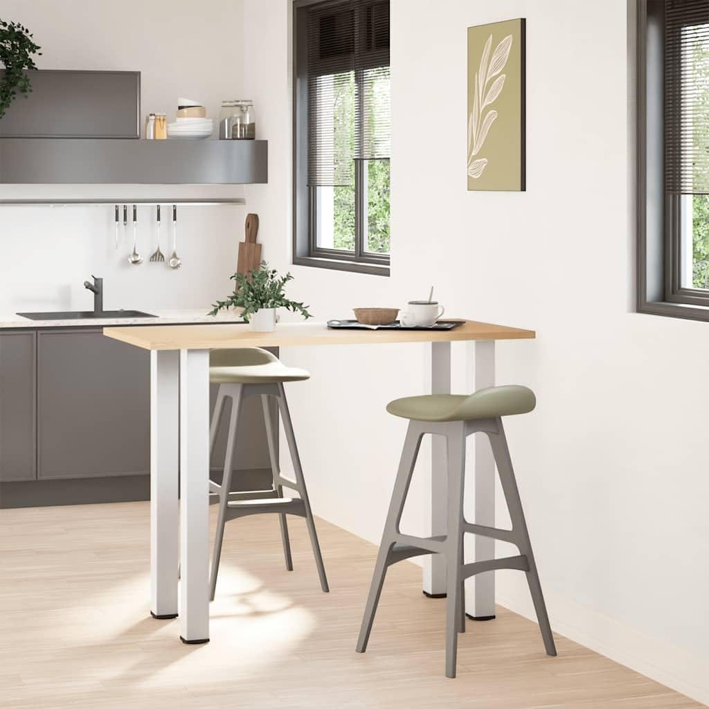 Juego de 4 patas para mesa de bar, color blanco, 100-102 cm, altura regulable, robustas patas de acero para mesas altas, mesas de bar y muebles de bricolaje, patas cuadradas para muebles con