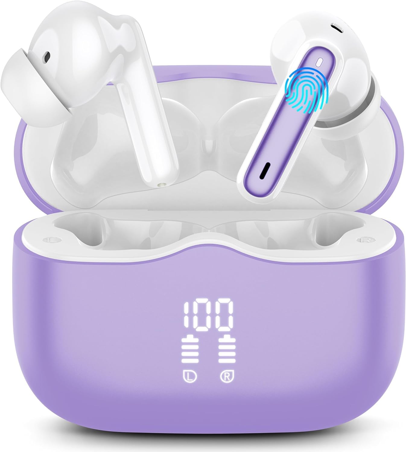 Wireless Earbuds, Bluetooth 5.4 Headphones in Ear with HiFi Stereo Deep Bass