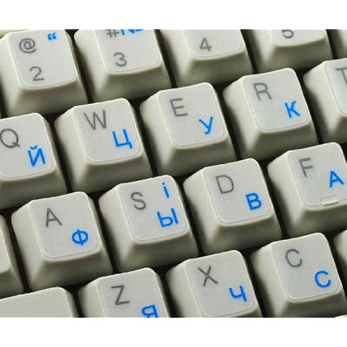 Buy Qwerty Keys Ukrainian Russian Transparent Keyboard Stickers With
