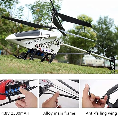 Miniatura 4 de SREJNGL 315in Super Grande 24G Control Remoto Avión Anti Caída RC Helicóptero Drone Modelo al Aire Libre Aleación RC Avión Fácil de Aprender Buen