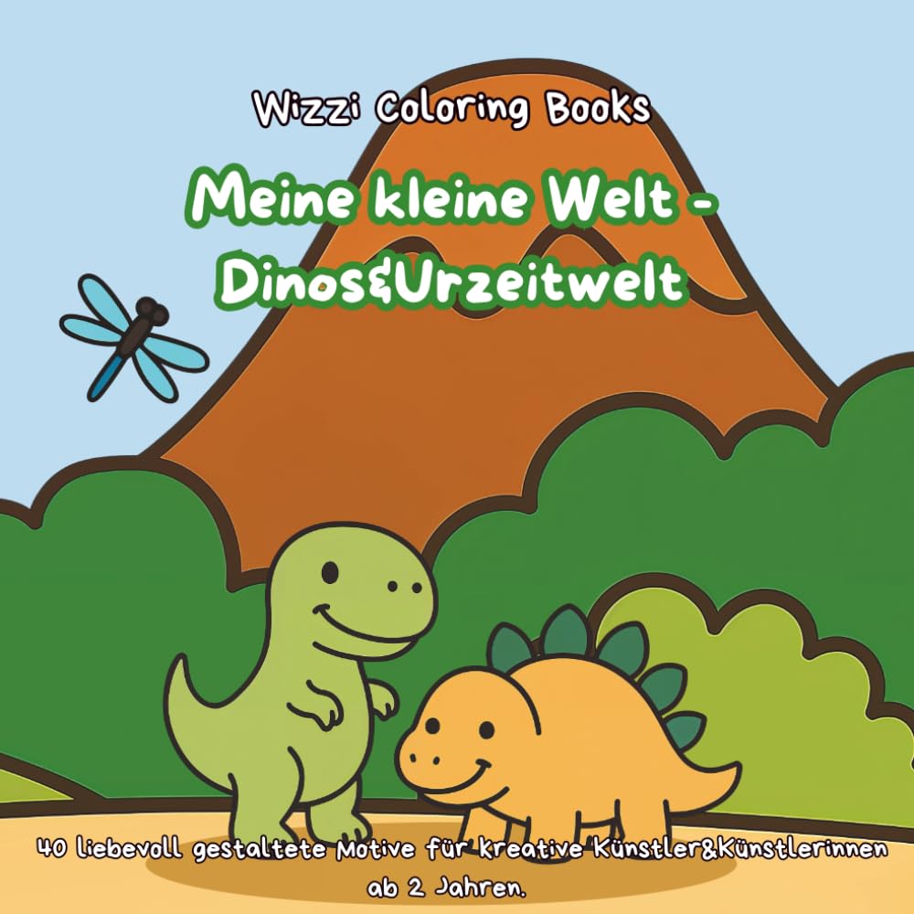 Meine kleine Welt - Dinos&Urzeitwelt: 40 liebevoll gestaltete Motive für kreative Künstler&Künstlerinnen ab 2 Jahren. (Meine kleine Welt - Malbuchreihe für Kinder ab 2 Jahren)