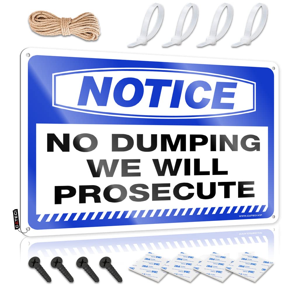 Personalized Metal Signs For Outdoors Notice No Dumping We Will Prosecute Tin Sign Funny Tin Signs Vintage Funny Coffee Signs(30X40CM)