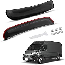 Replacement Window Deflectors for Fiat Ducato/Peugeot Boxer/Citroen Relay 2006-2025, Set of 2 Adhesive Wind Deflectors, Wind and Rain Deflectors for Side Windows