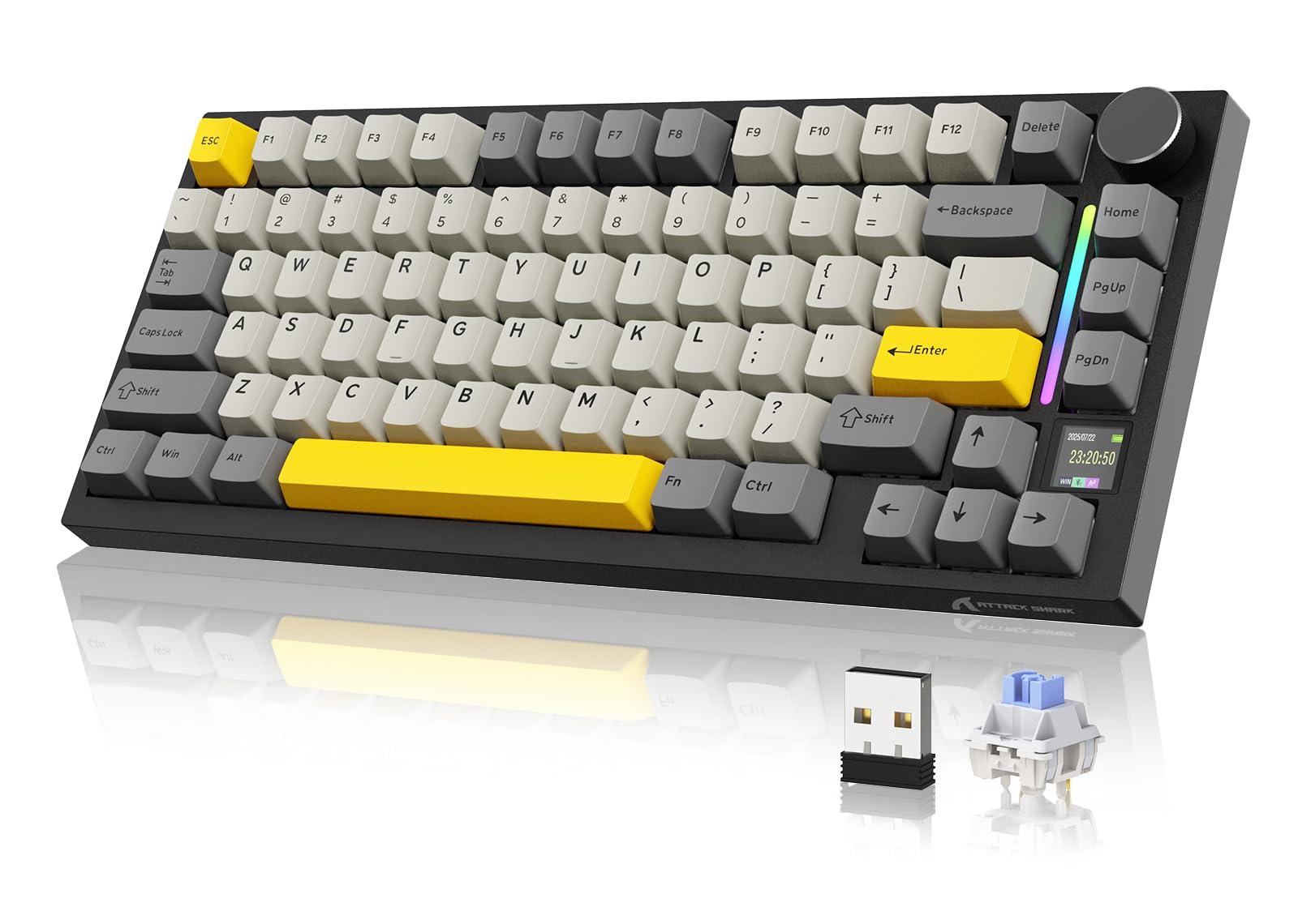 Amazon | ATTACK SHAKR X820 Ultra ゲーミングキーボード 無線