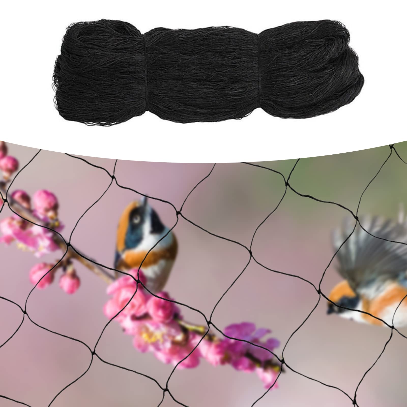 Rete di protezione per uccelli, 15 x 30 m, robusta rete per laghetti, per giardino, balcone o stagno