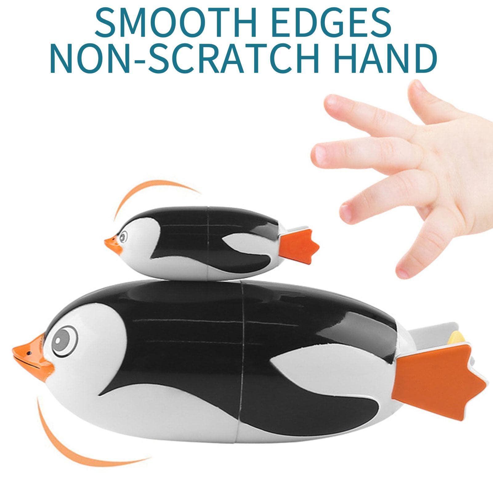 PURBLE 3 Bain Pingouin Nageur | Jouets Bain pour Enfants avec adsorption magnétique | Jouets Baignoire Pingouin à remonter, Ensemble Jeu Flottant pour Tout-Petits nageant dans la
