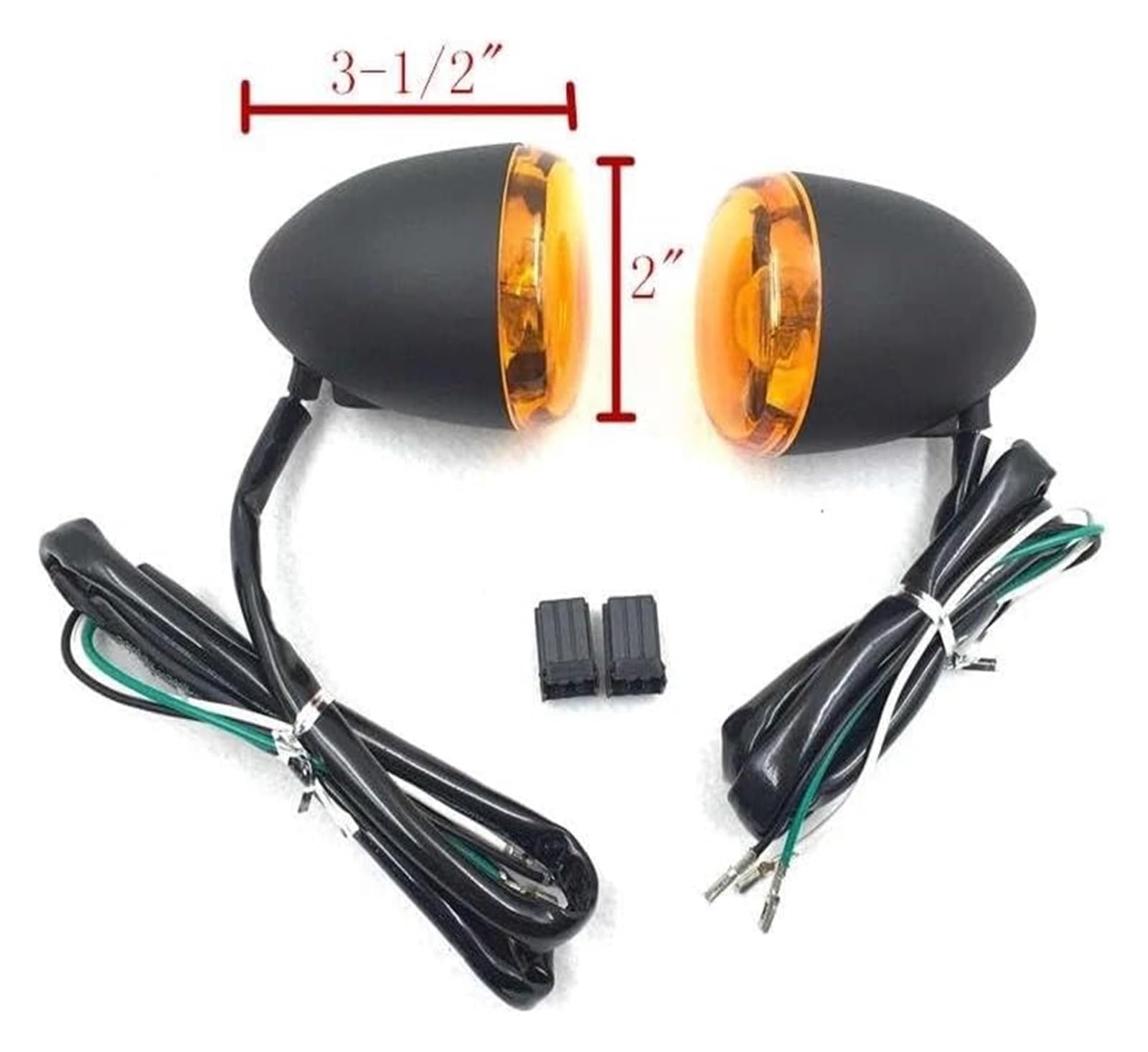 Motocicletta Direzione Lampada per Harley per Sportster XL 883 1200 1992-2016 Ricambi per Moto Indicatore di Direzione Anteriore Funzionamento(Yellow)