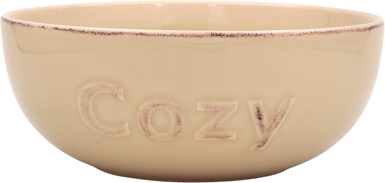 The Leonardo Collection Just Saying Mugs & Gifts Cozy Bowl | BPA Free Healthy Material Kitchen Bowl for Eating with Printed Dinner Style | Lightweight Bowl for Kids and Adults