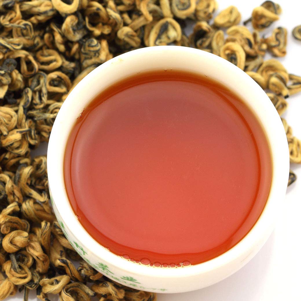 GOARTEA 500g (17.6 Oz) Nonpareil Supreme Organic Yunnan FengQing Golden Bud Snail Dian Hong Chinese Black Tea Negro