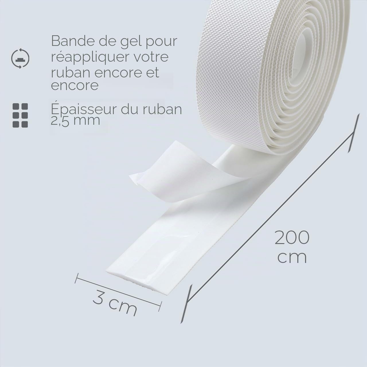 BBB 2.929.771.401 BHT-14 FlexRibbon Rouleau de ruban adhésif pour guidon Noir 200 x 3 cm
