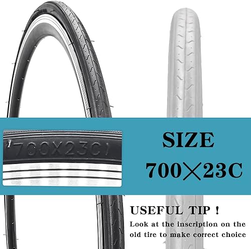 Miniatura 2 de Paquete de 1 o 2 neumáticos para bicicleta de carretera 700X23C25C28C35C con o sin 2 tubos internos, válvula Presta y 2 palancas para neumáticos de