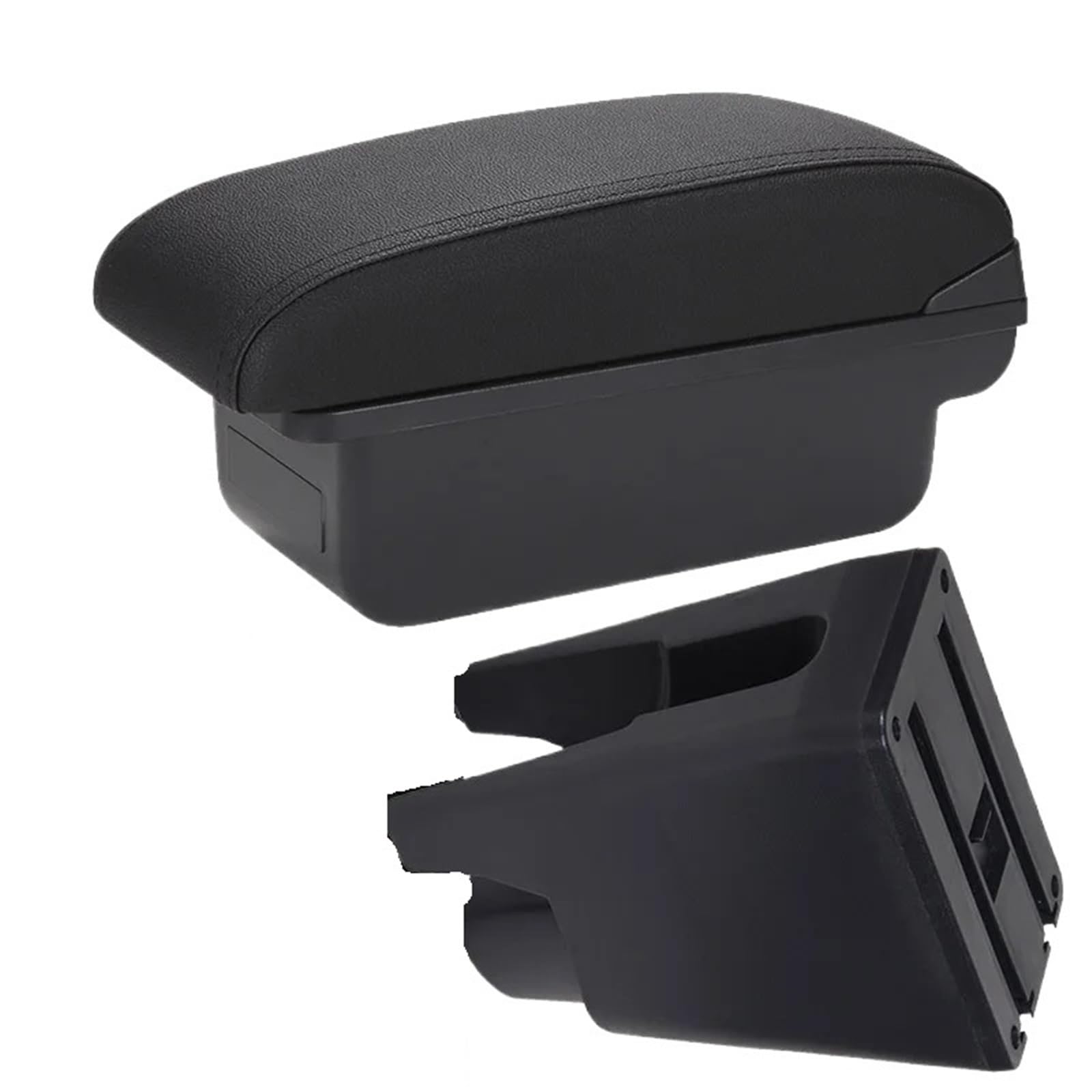 POZMNGTI Armrest Compartment Armrest Box Fit For Peugeot 107 Fit For Toyota Fit For Aygo Fit For BJ Car Armrest Accessories Store Box(C2 Black line NO USB)