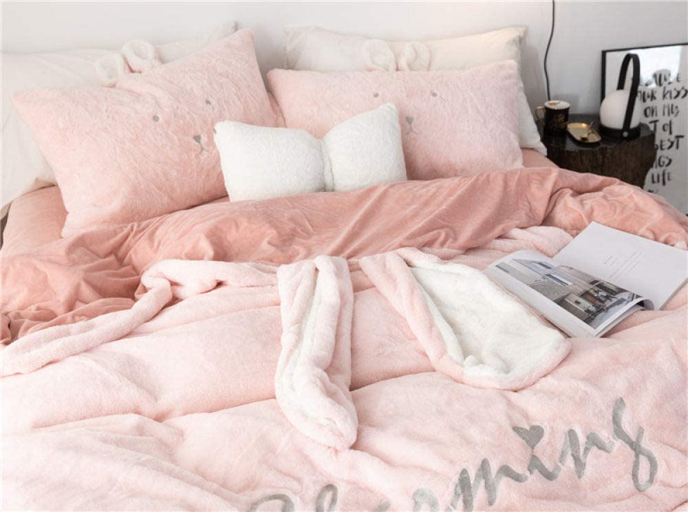 Amazon｜4ピースピンクホワイトグレーウィンターシックピュアカラー