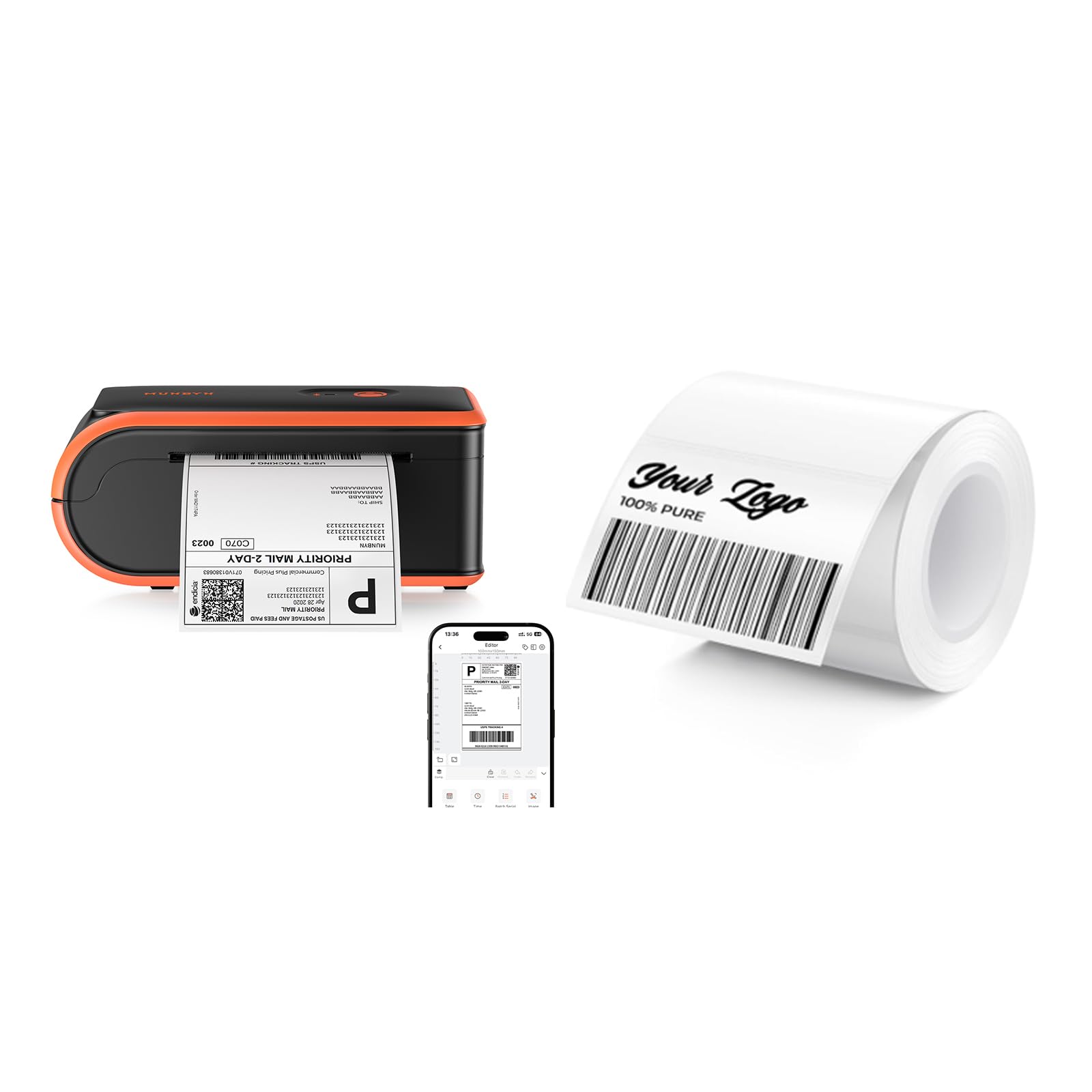 Amazon.com: MUNBYN MC240 Bluetooth Thermal Label Printer+M110/M220