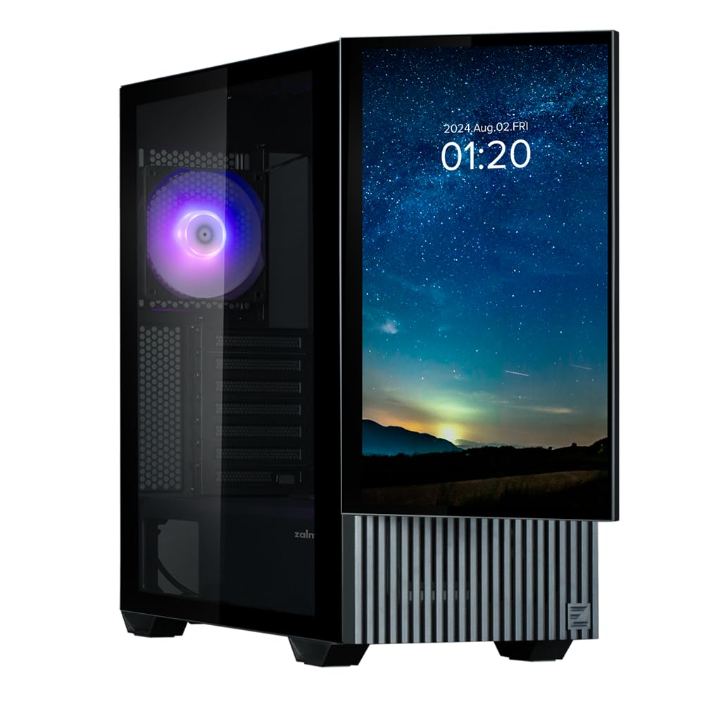 Z10 DS Mid Tower PC Case with Display 15.6" (Black)