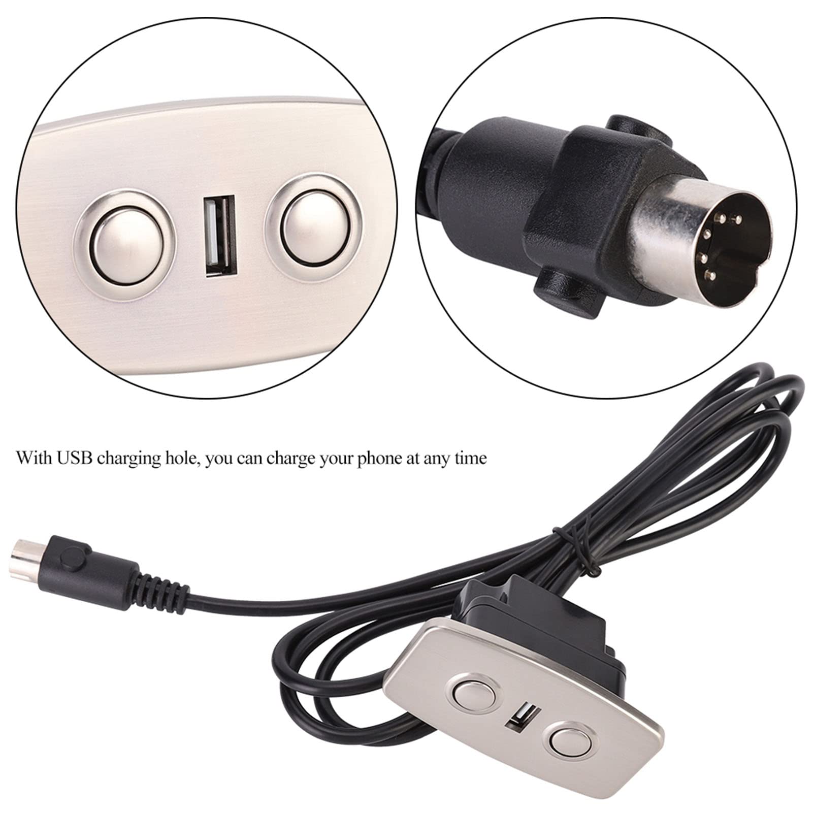 Haofy Télécommande avec 2 Boutons et Port USB pour Canapés et Chaises Inclinables Télécommande avec 2 Boutons