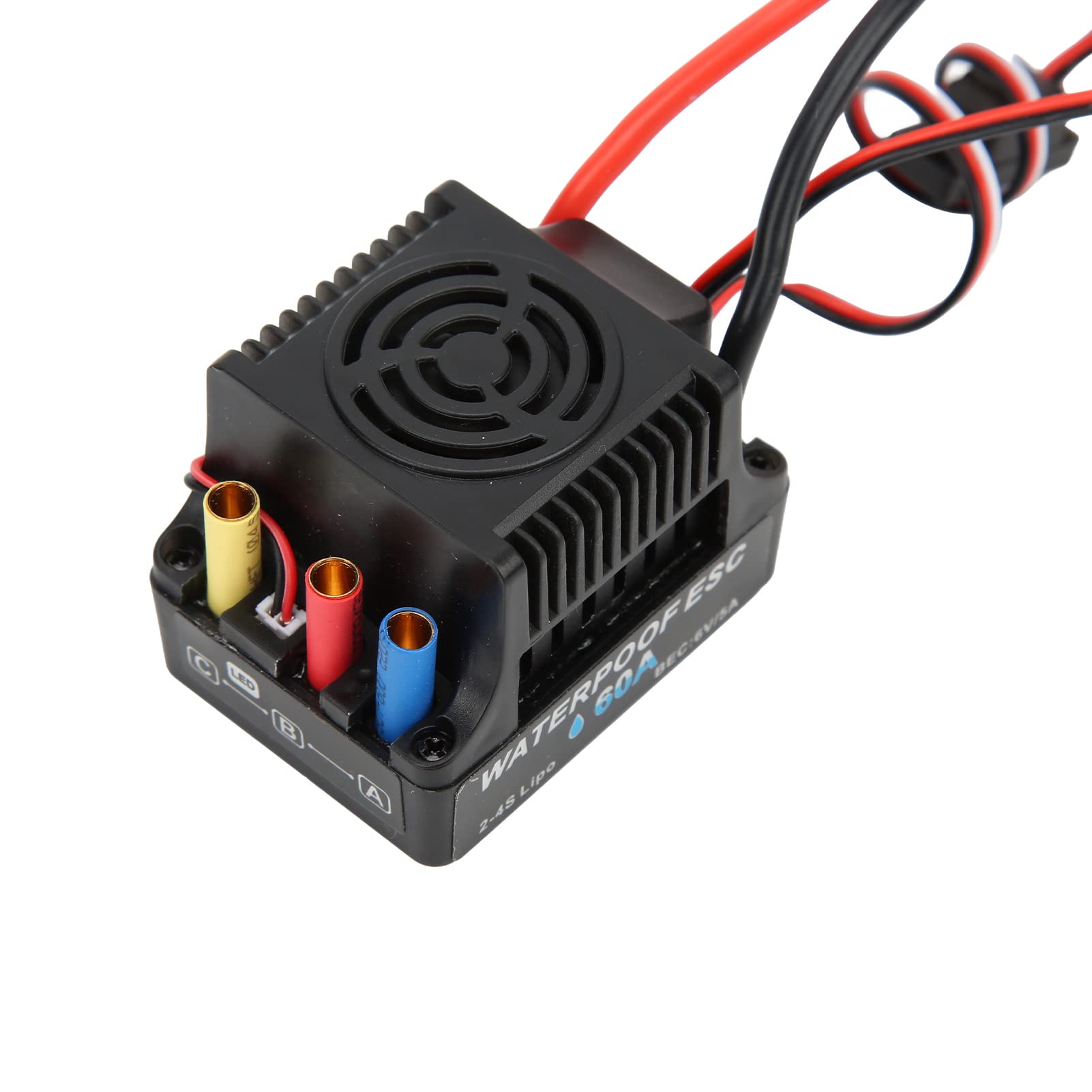Bewinner Regolatore Elettrico ESC Brushless 3650‑2300KV con Scheda Programma ESC 60A Rotore Bilanciato Preciso per Auto 1/8 1/10 RC