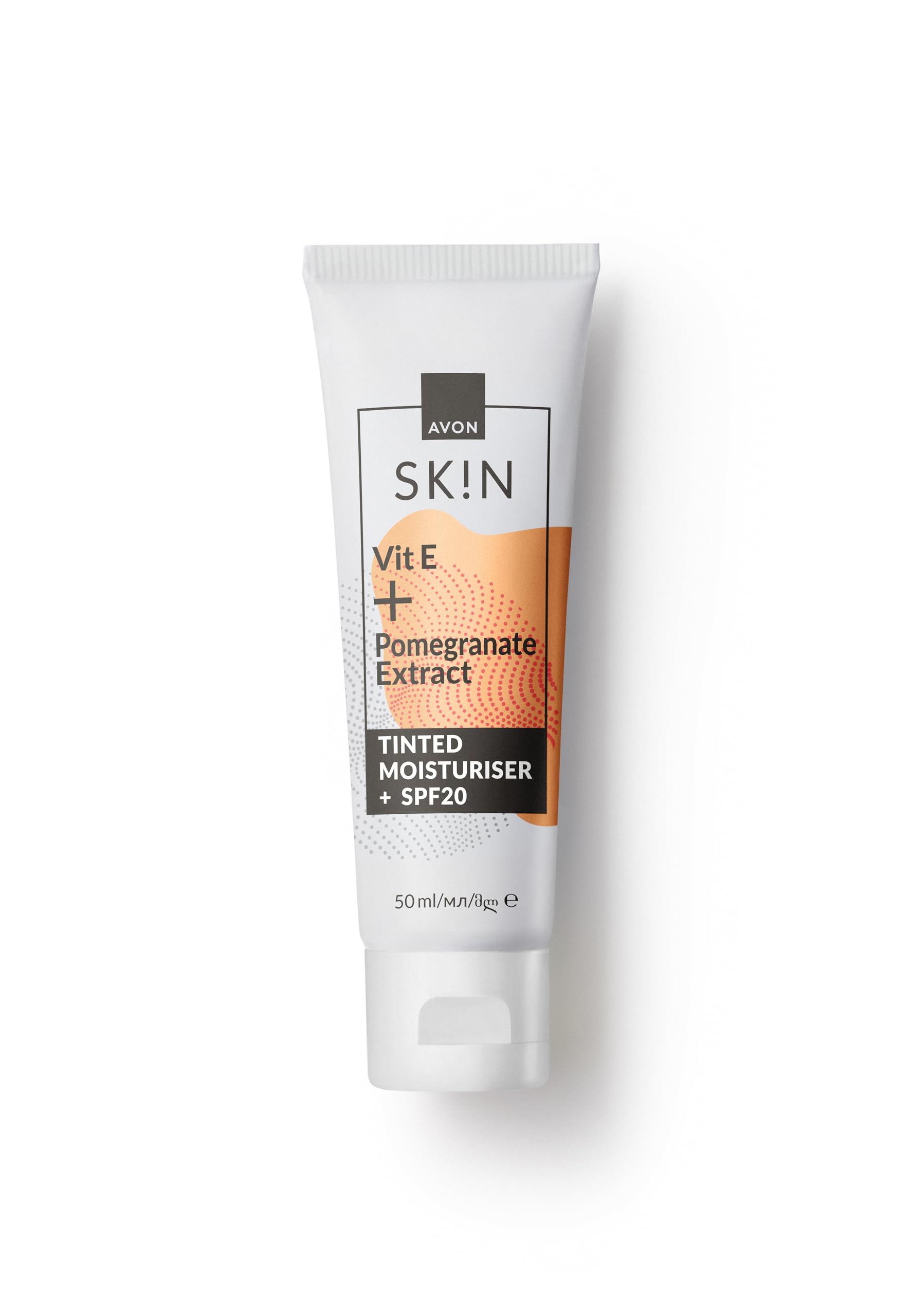 Avon SK!N Radiance Tinted Moisturising Day Cream SPF20, 50ml, Infused with Pomegranate Extract for Radiant Skin, Healthy-Looking Glow, Cruelty Free