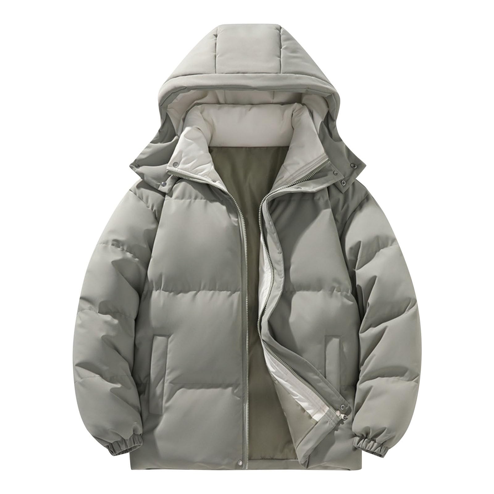 Chaqueta de invierno para mujer con capucha, chaqueta acolchada cálida de invierno para exterior, chaqueta con capucha, chaqueta acolchada de algodón, chaqueta holgada, chaqueta de