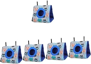 Mipcase 5 Pçs Ninho De Casa Gaiola De Papagaio Acessórios De Hamster Triângulo Rede Pendurada Tenda De Árvore Aconchegante Cabana Para Pássaros Pendurado Rede De Pássaro Papagaio Snuggle