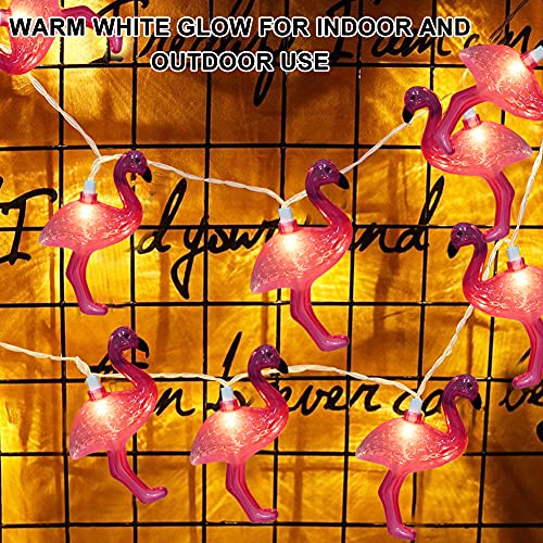 Abeja 8.5Ft String Lights Flamingo Lights Outdoor Party Lights 120V Patio String Lights Pink Flamingo String Lights Fun Lights For Bedroom Home Birthday String Lights 1 Pack Of 10 Bulbs, 0.84W, White #TOP5