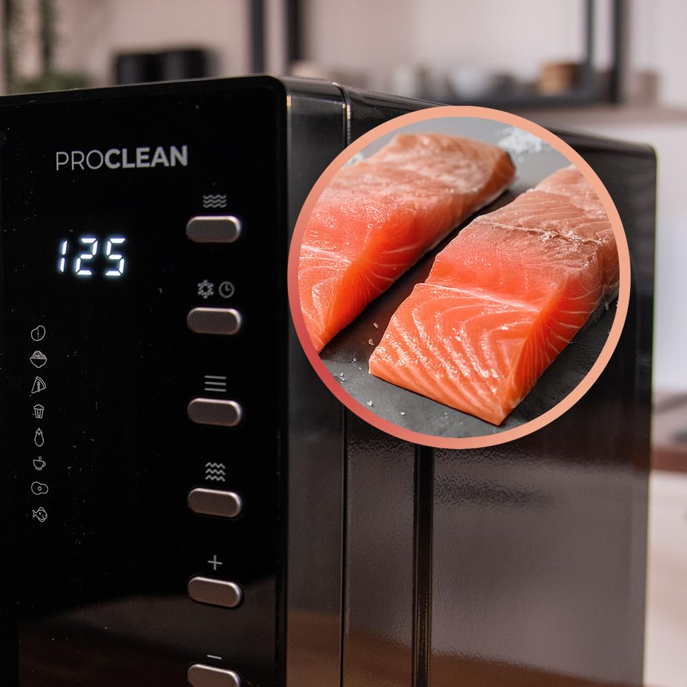 Cecotec Microonde digitale con griglia da 23 l Proclean 5130. 800 W e 1000 W Grill, cottura uniforme, 5 livelli di potenza, funzione scongelata, timer 60 min, piatto girevole 285 mm