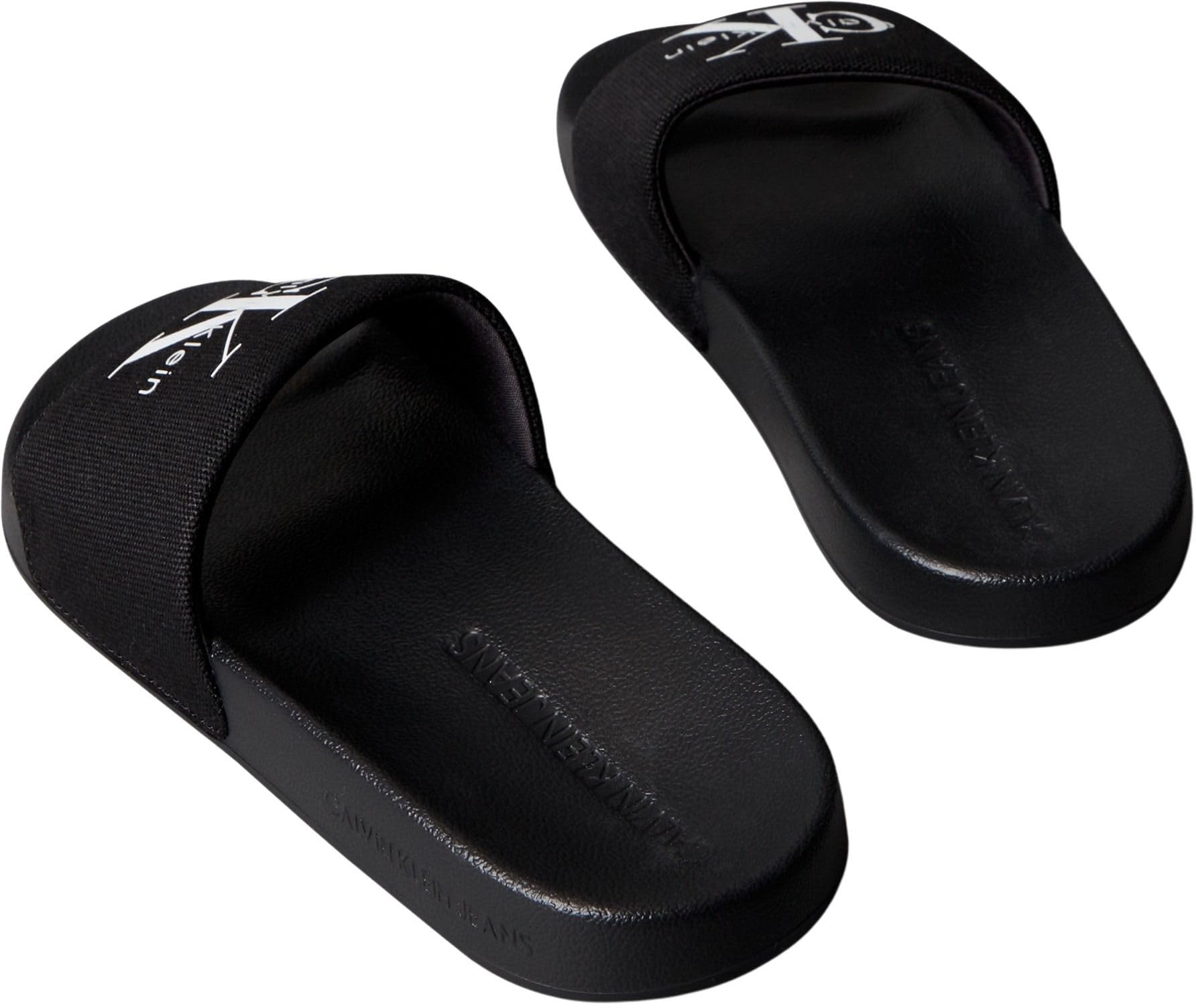 Calvin Klein Claquettes monogram Wn Logo Ck Yw0yw01967 pour femme, noir, blanc clair, 40 EU, noir et blanc clair, 40 EU