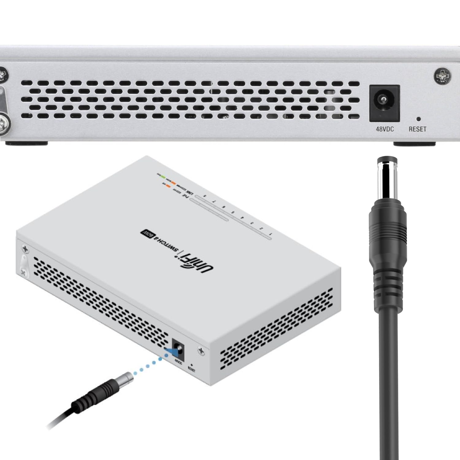 TAIFU 48V Alimentatore Caricatore per Ubiquiti Networks UniFi US-8-60W USW-Ultra-60W Switch Ethernet Gigabit PoE gestito a 8 Porte da 60W UI.com US8-60W US860W US-860W Alimentazione Caricabatterie