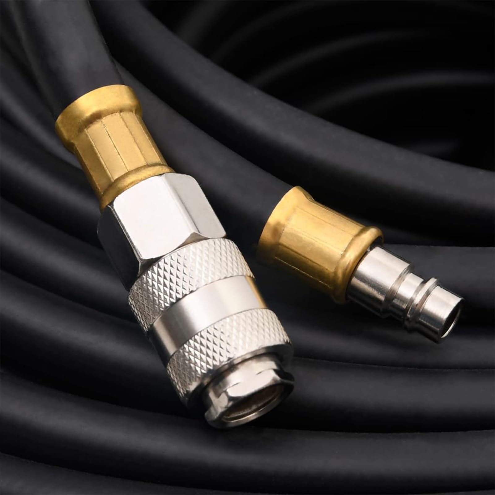 Tubo Aria Ibrido Nero 0,6" 20 m in Gomma e PVC, Tubo Aria Ibrido, Tubo Pneumatico, Tubo Aria Flessibile, Tubo Aria compressa