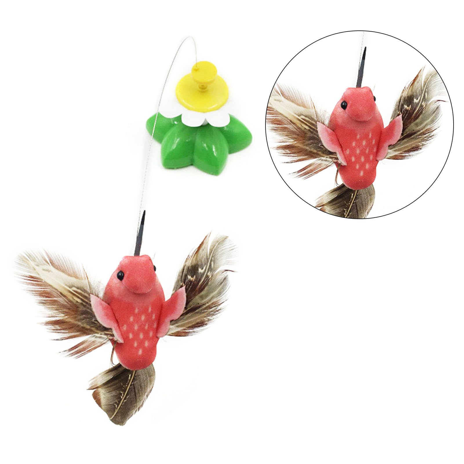 Juguetes Automáticos Para Gatos, Diseño De Flor De Pájaro, Juguete Interactivo Para Gatos, Divertidos Juguetes Giratorios Para Gatitos, Juguete Eléctrico Para Gatos Para Interiores Y Exteriores