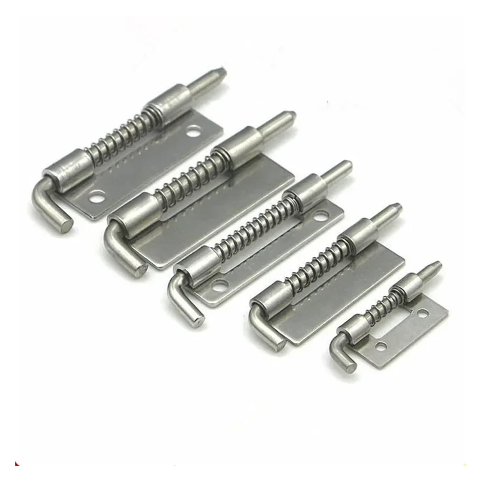 Dvnfwkc One Color Spring Loaded Latch Pin, 1Pcs Spring Loaded Metal Barrel Bolt Latch Tone Latches Door Cabinet Hinges Hardware(4-No Hole-R)