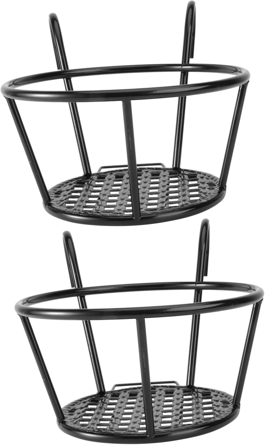 Abaodam 2Pcs Bracket for Hanging Succulent Flowerpots Wall Mounted Iron Art Shelf for Deck Railings and Garden Durable Flowerpot Support for Home