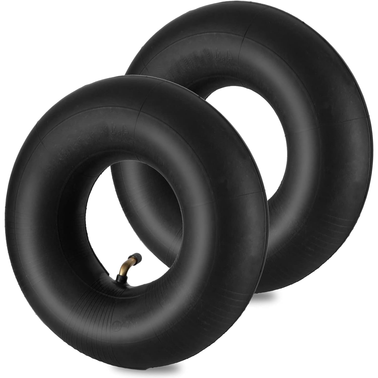 4.10/3.50-6 - Camera d'aria di ricambio resistente con stelo valvola piegata TR-87 (confezione da 2) – per carriole, tosaerba, camion a mano, carrelli da giardino, golf cart, tosaerba e altro (10,4