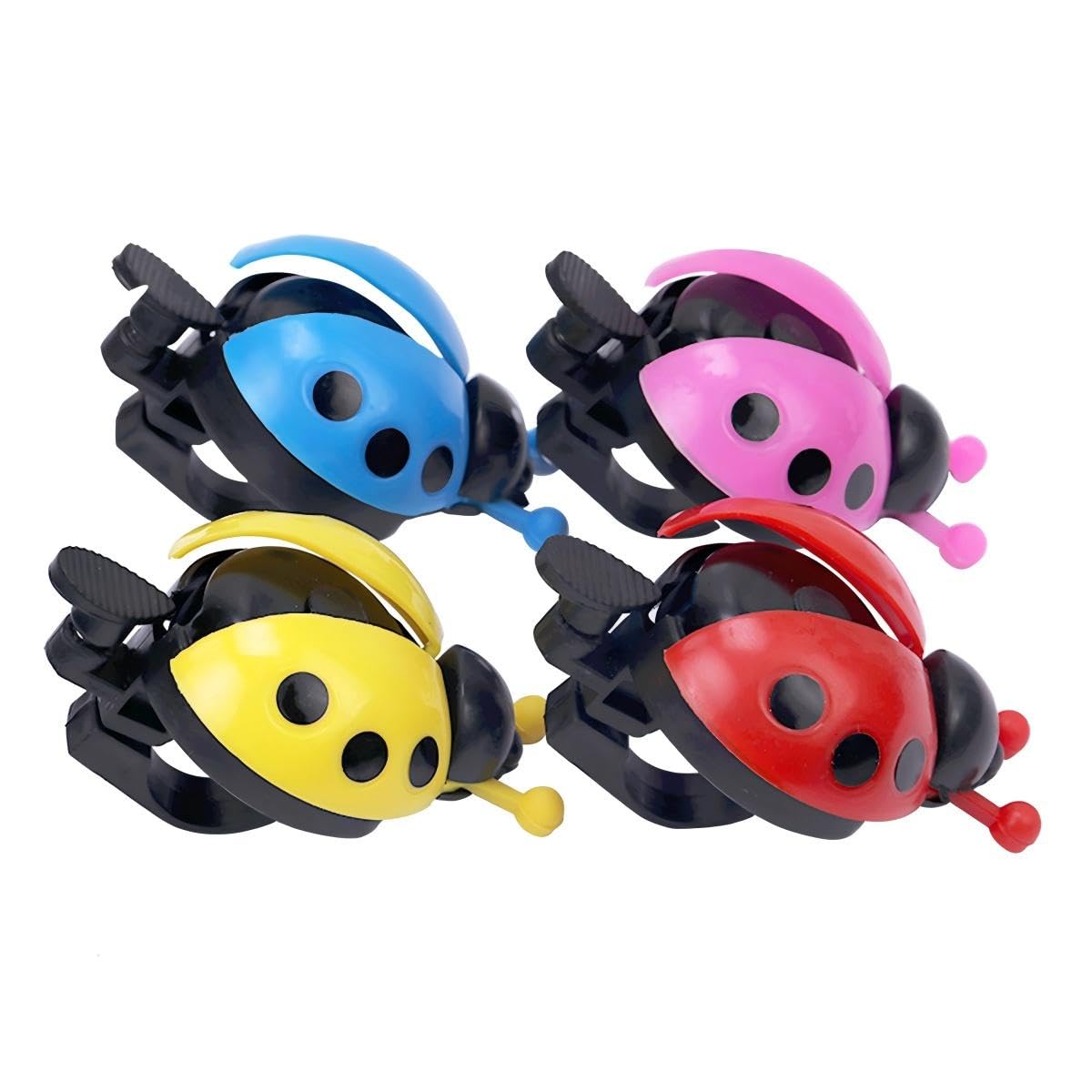 Lot De 2 Sonnettes De Vélo Coccinelle Pour Enfants - Accessoire Mignon Et Sûr (9x4.5x5 Cm)