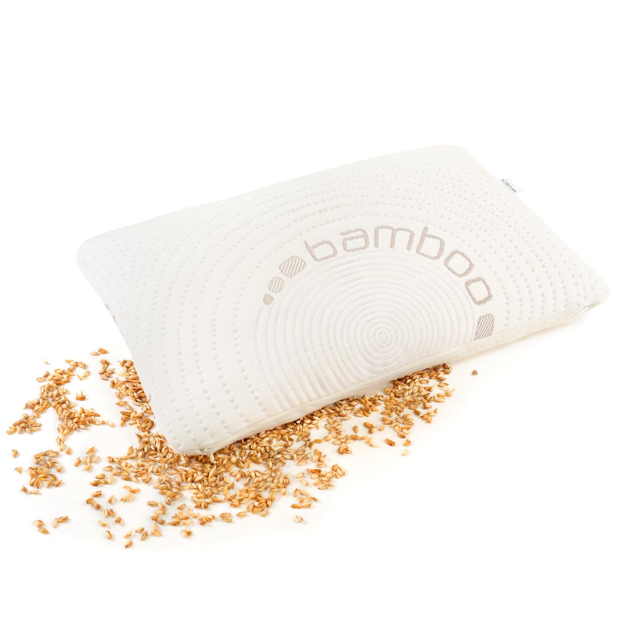 Almohada de espelta, almohada para el cuello, dolor de cuello, almohada para dormir de lado con fundas de cojín de bambú, cáscara de espelta, almohada de apoyo para el cuello, almohada ortopé