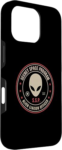 Vista 54 de iPhone 12 Pro Max Secret Space Program / Alien Liaison Officer Insignia Design Case