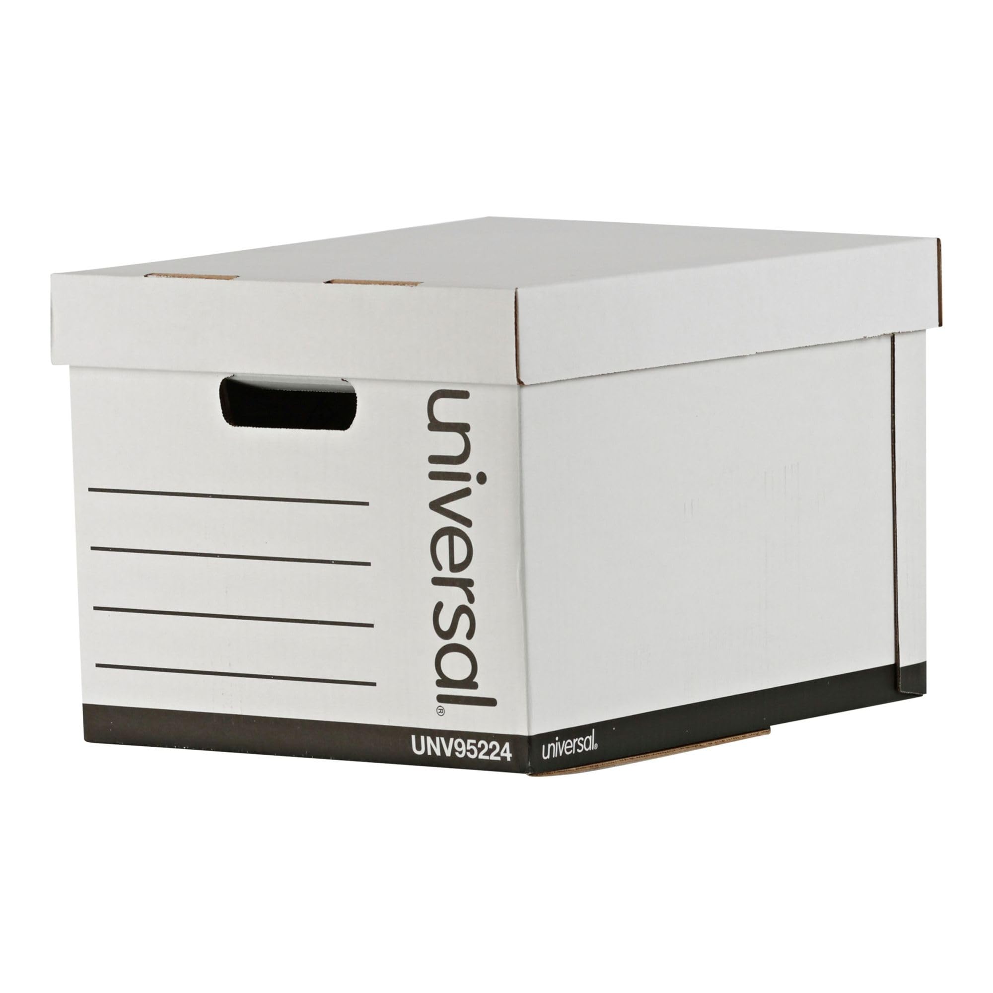 Universal 95224 Heavy-Duty Fast Assembly Lift-Off Lid Storage Box Letter Legal White Case of 12 — view 5