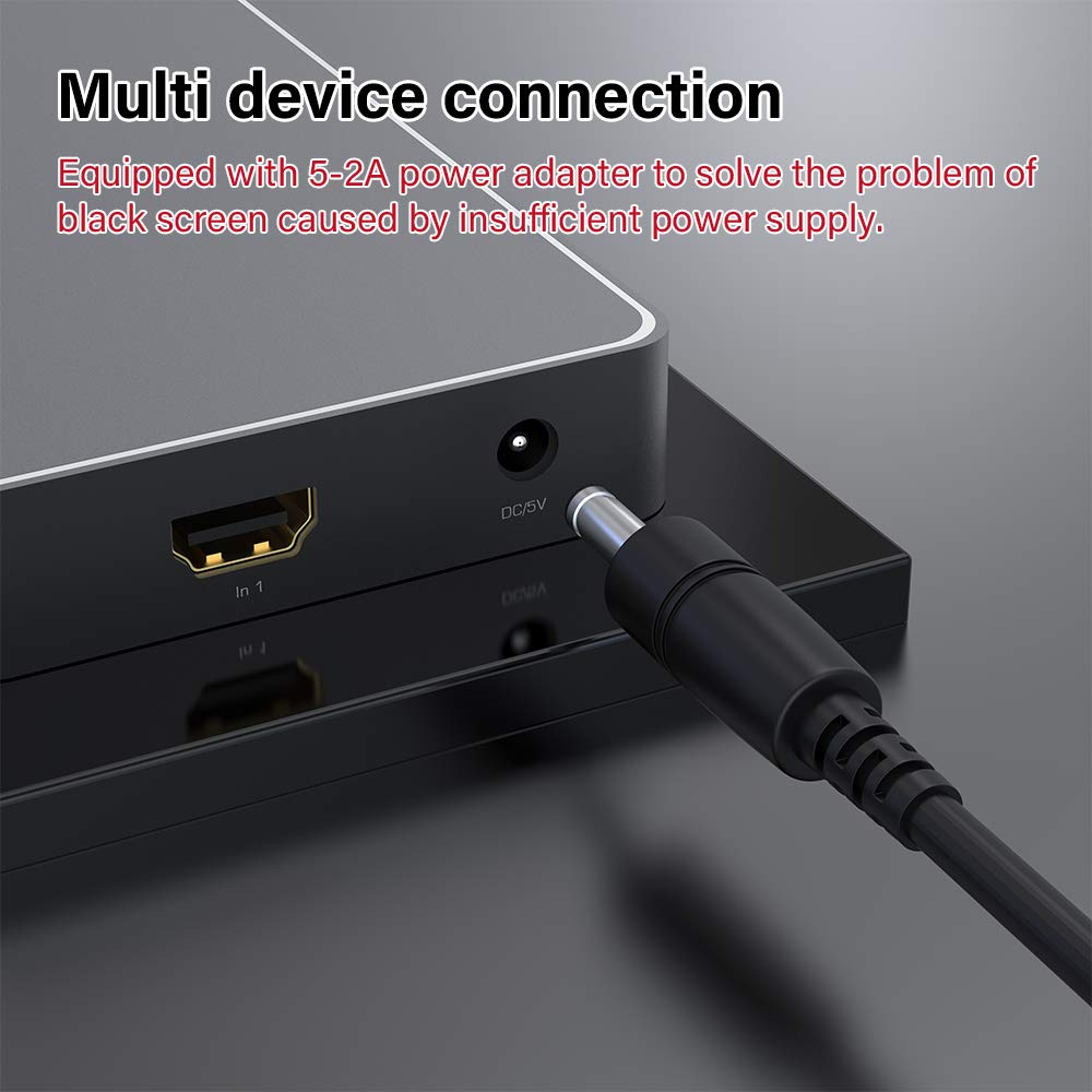Amazon.com: KLKE Interruptor HDMI 4K KLKE 6x1 Extractor de audio