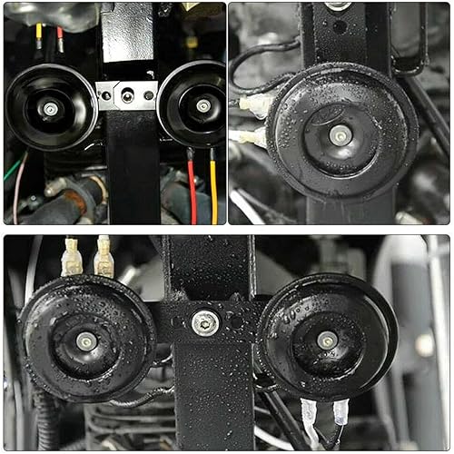 Miniatura 6 de 2 bocinas de caracol para automóvil, 105 dB, bocina de aire de coche CC 6 V, cuerno de caracol eléctrico para automóvil, motocicleta, camiones, tren