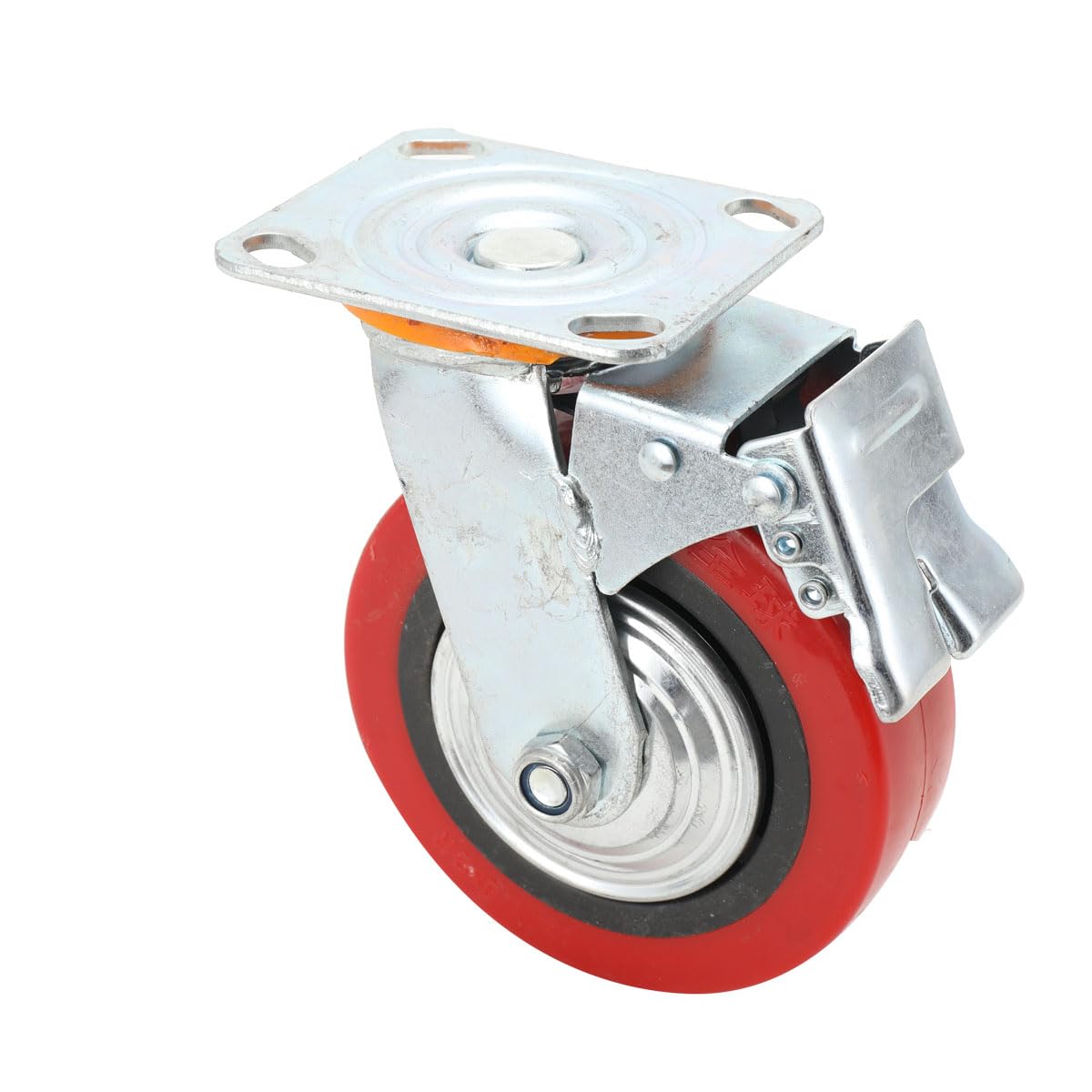 Ruota Girevole Per Ponteggio Con Freno In Acciaio, Capacità Di Carico 750kg, Rotazione A 360°, Set Da 4, Adatta A Logistica, Attrezzature E Uso Industriale