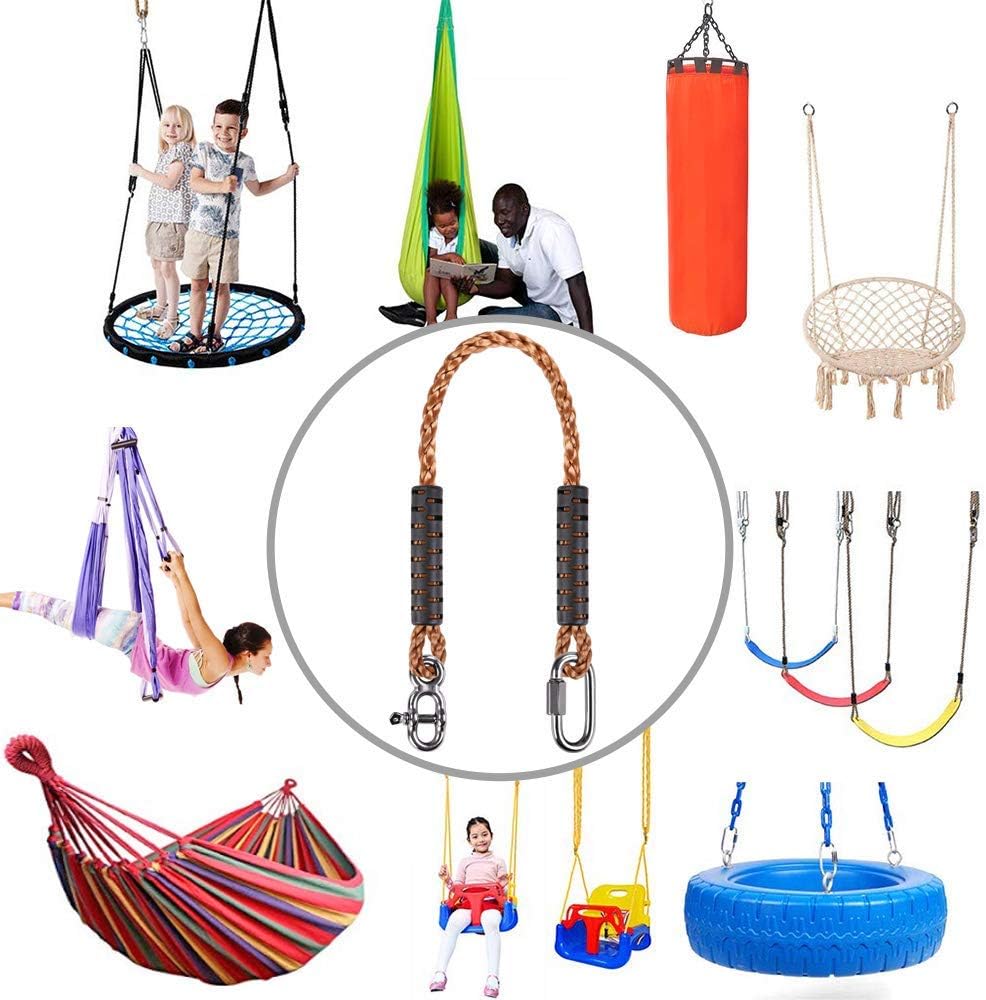 SELEWARE Tree Swing Rope Hammock Chair Strap Hanging Kit, Length Adjustable Nylon Rope 6.56ft Holds to 1000lbs, Perfect for Playground Set, Children Swing, Outdoor Hammock and Hanging Chair : Patio, Lawn & Garden
