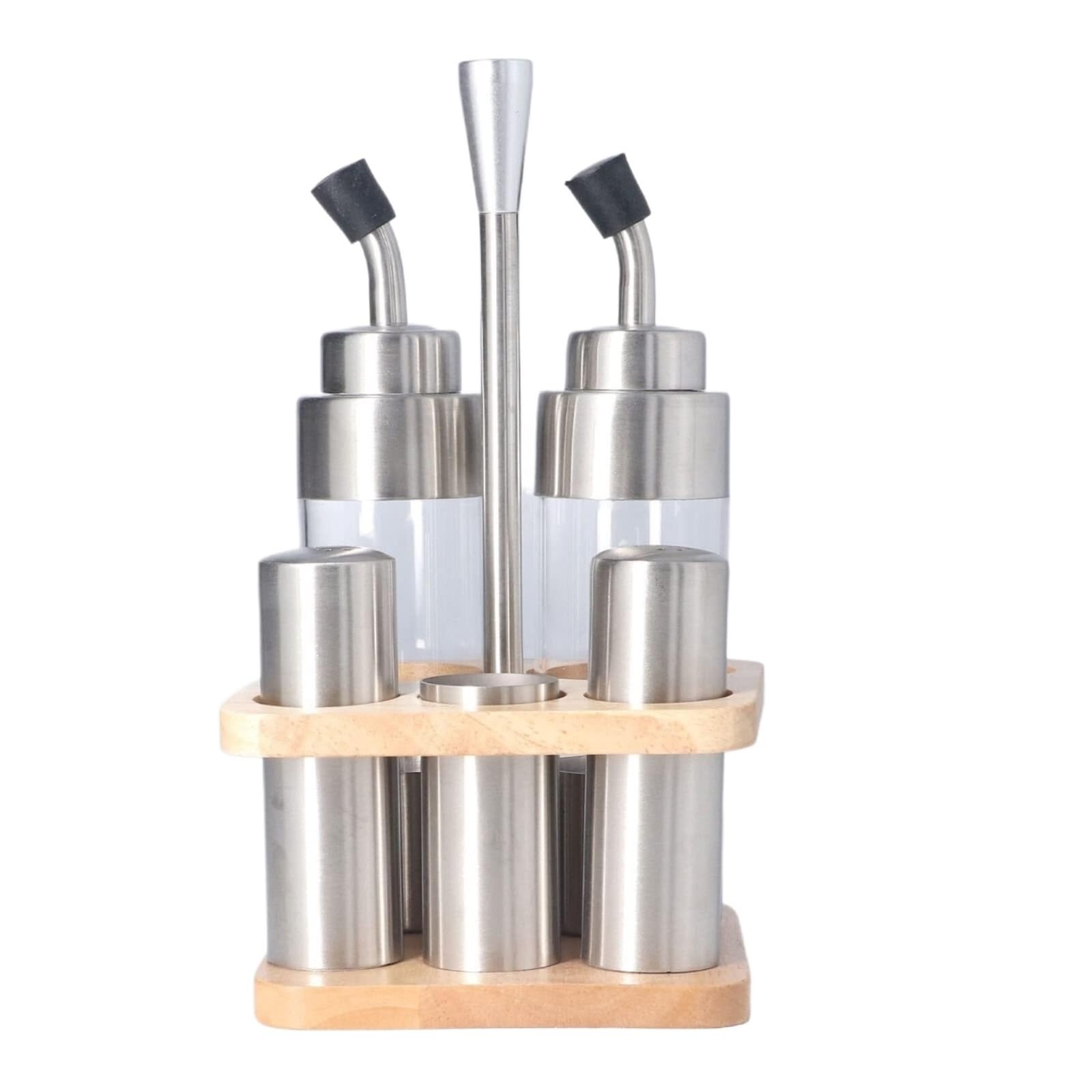 GFJHdfhE Cruet Set - Cooking Tools Stainless Steel Seasoning Bottle Set For Oil Salt Soy Sauce And Vinegar Housewares