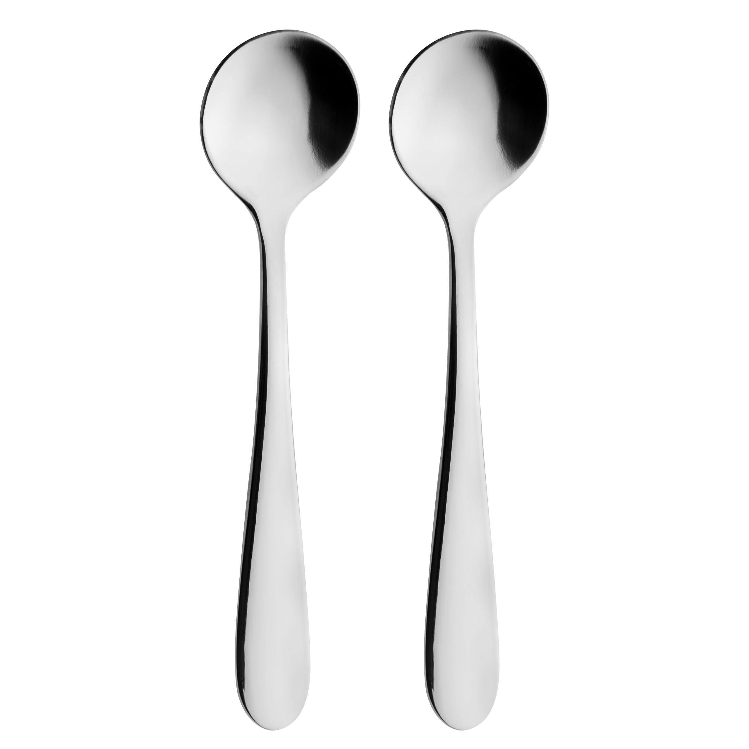 Grunwerg Windsor Carded 2-Piece Salt Spoon Set 2SLTSWDR/C, 18/0 Stainless Steel